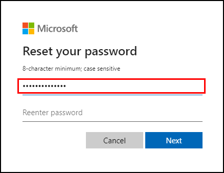 set new password