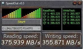 speedout test sd card speed