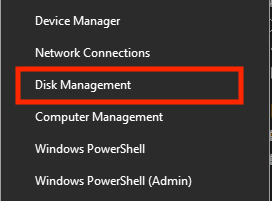 start disk management