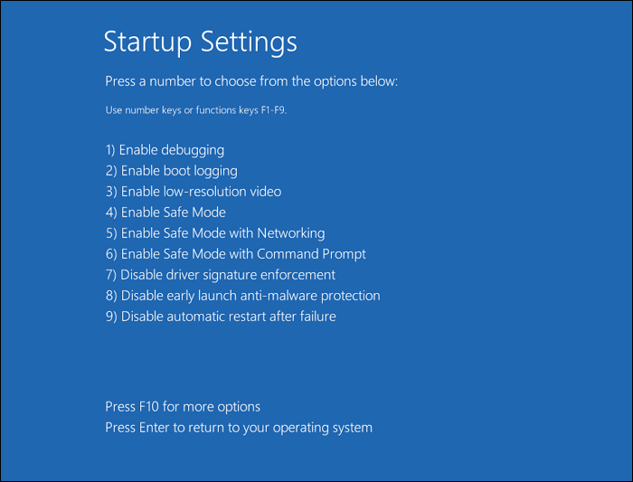 satrtup setting details