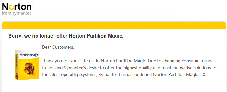 PartitionMagic End support