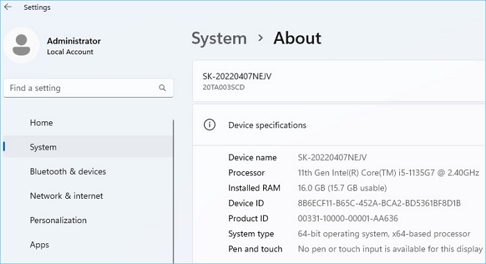 system information