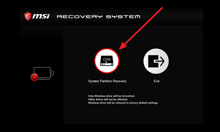 system partition recovery