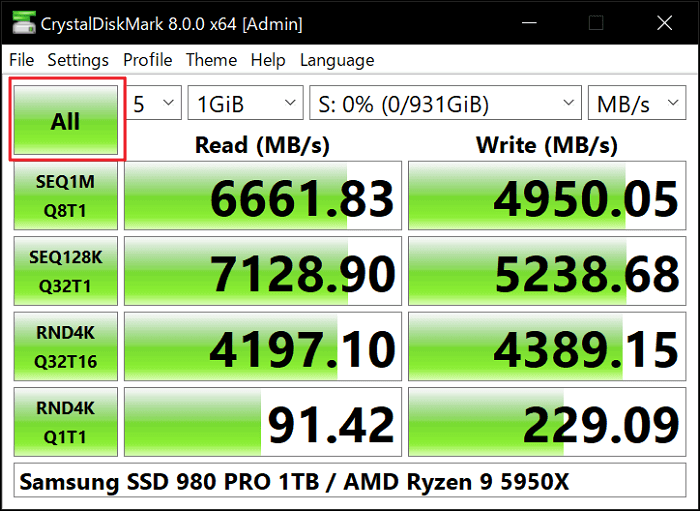 Scan ssd speed.