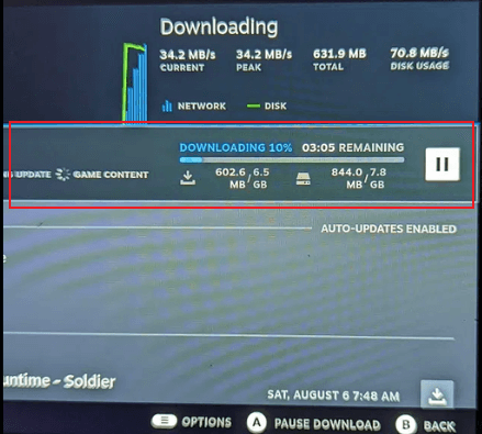 Test Steam Deck gaming download speed