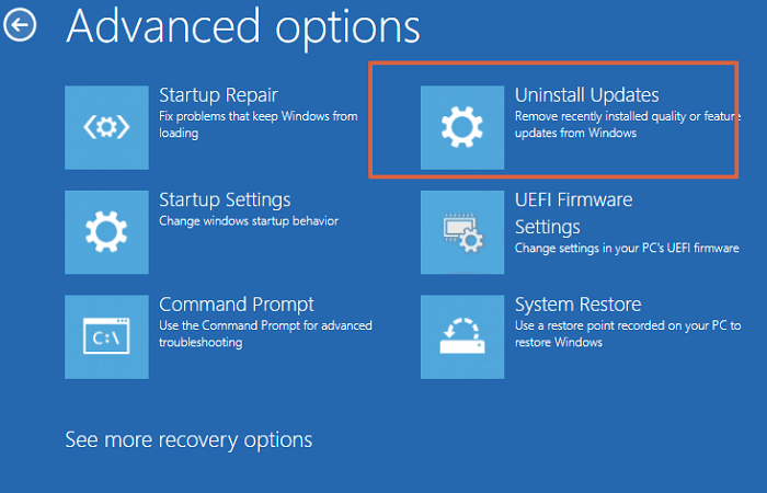 uninstall Windows updates