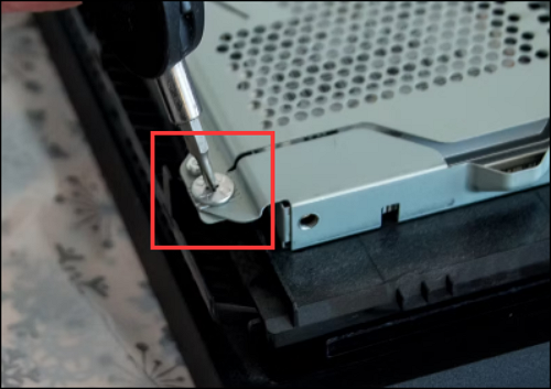 remove the ps4 hard drive bracket