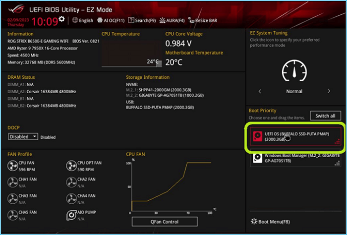 update BIOS via UEFI setup