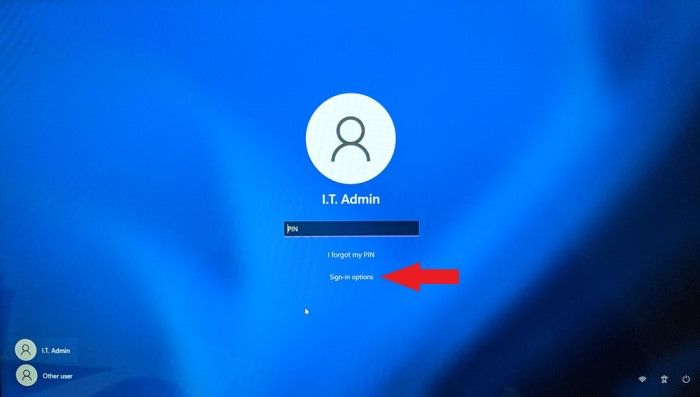 Windows sign-in options