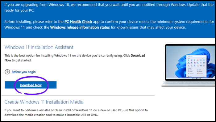 download Windows 11 Installation Assistant