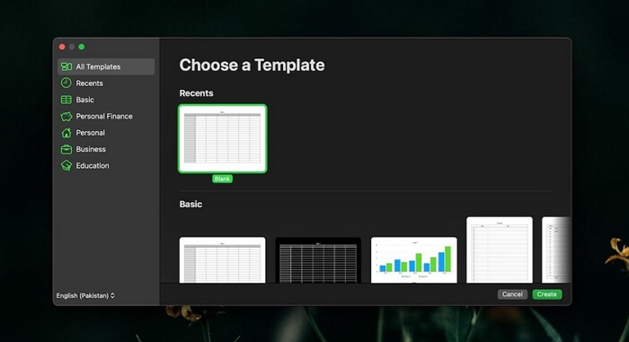 Export Numbers File to Excel on Mac - 1