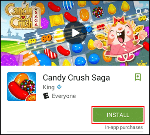 install candy crush android