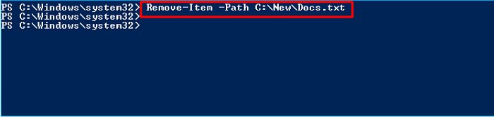 delete a single file with powershell