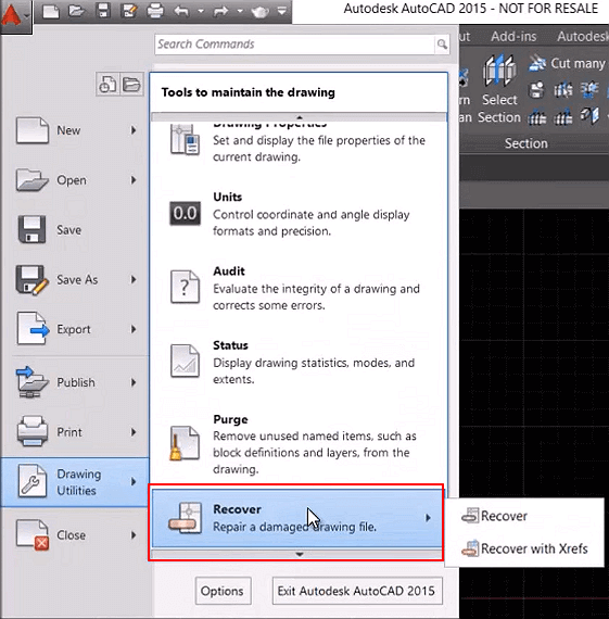 Recover corrupted CAD file.