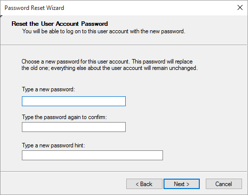 set new password