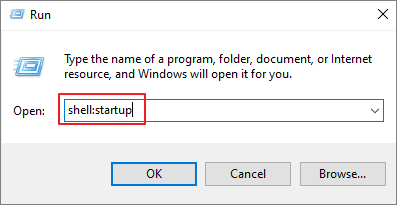 run startup folder