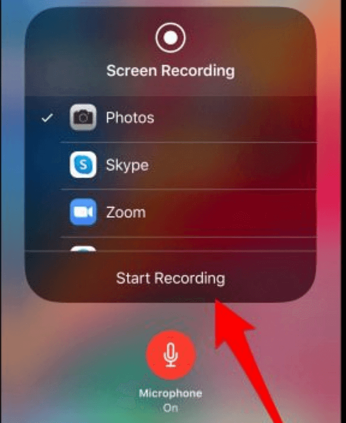 how to screen record voice message on iphone