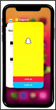 restart snapchat app on iPhone