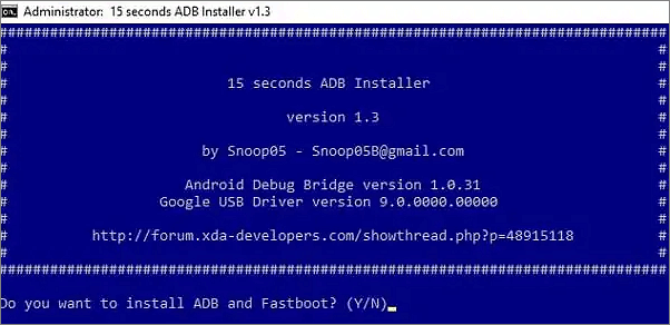 do you want to install adb and fastboot