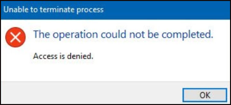 can't end task access denied error