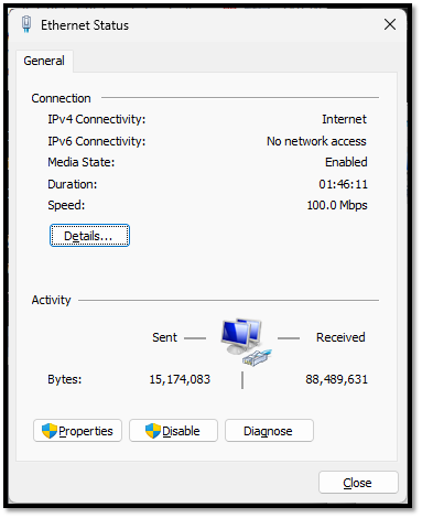 change adapter settings