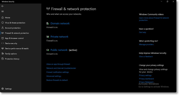 click on network firewall