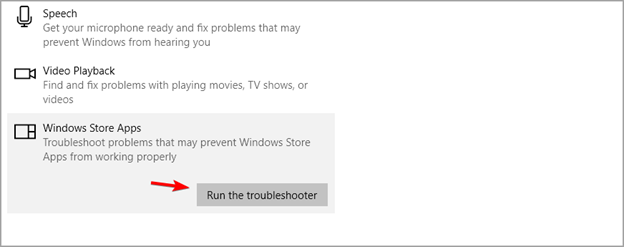 run the Troubleshooter