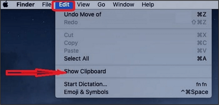 click show clipboard