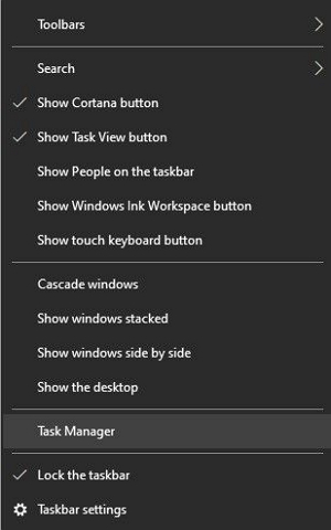 choose taskbar