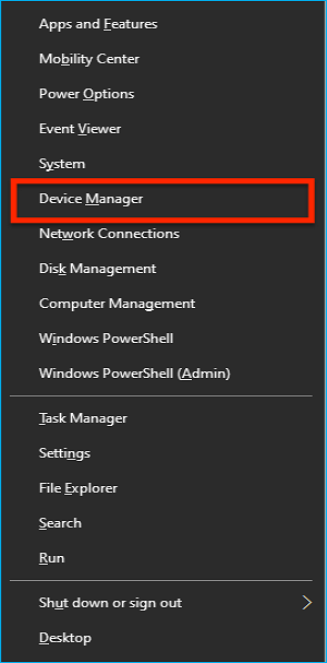 open device manager