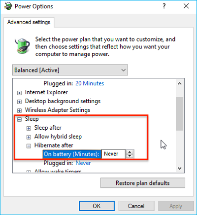 modify Hibernate after settings