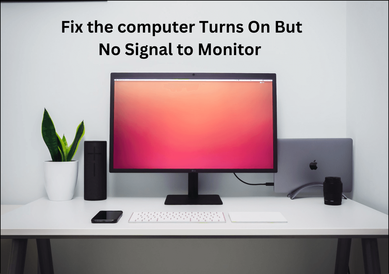 computer turns on but no signal to monitor