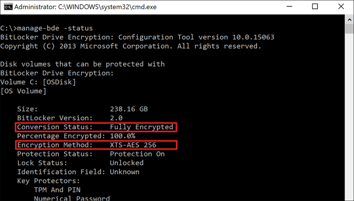 conversion-status-encryption-method