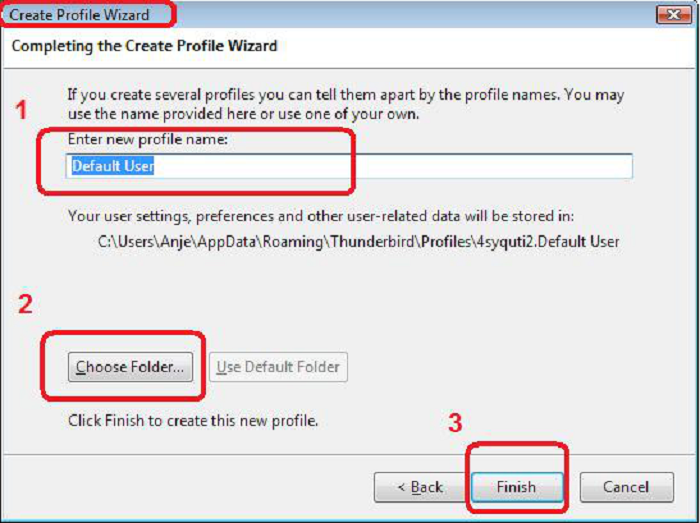 create profile wizard