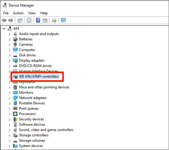 Expand IDE ATA/ATAPI controllers