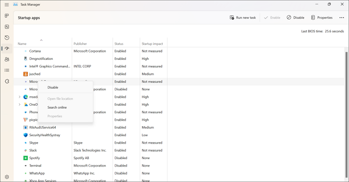 Disable Apps from Windows Task Manager