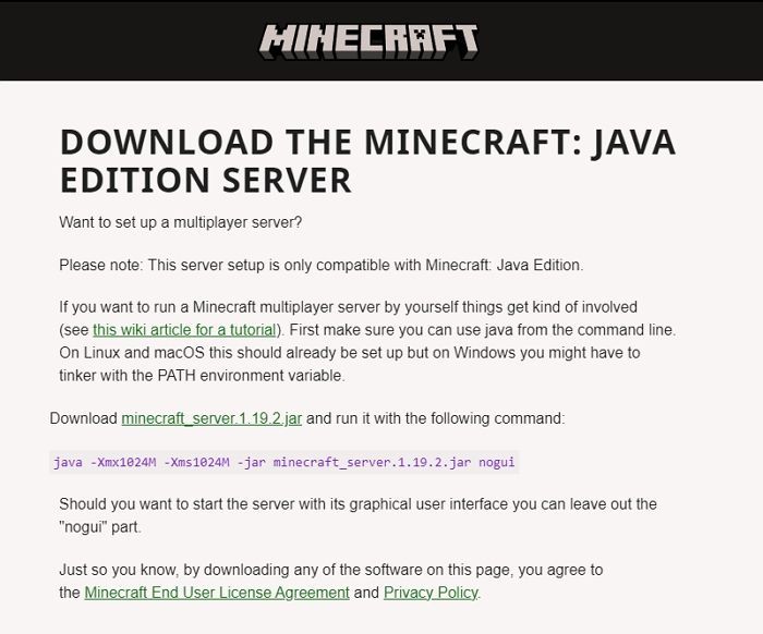 minecraft server download