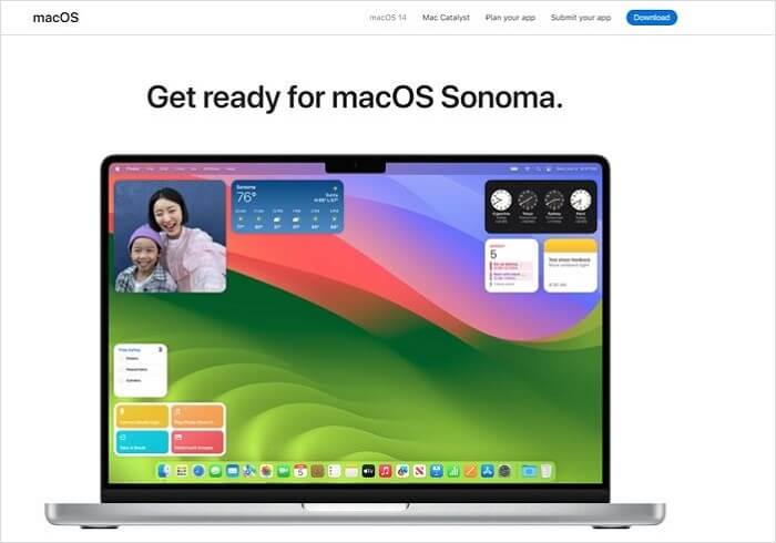 download macOS Sonoma from official website