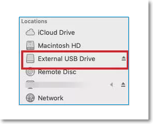 eject any external storage