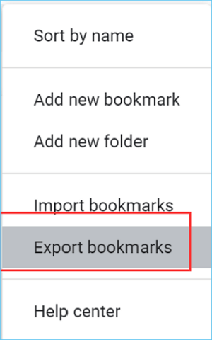 exports bookmarks