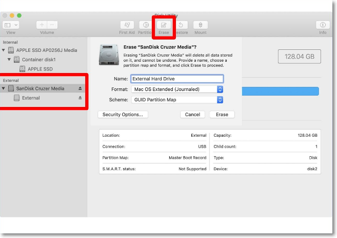 format macintosh hard drive