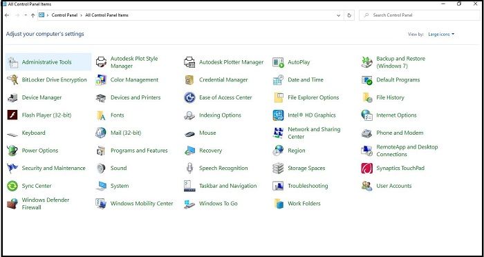 selecting the troubleshooting option