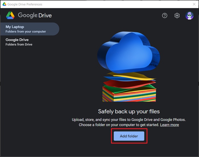 add folder in google drive