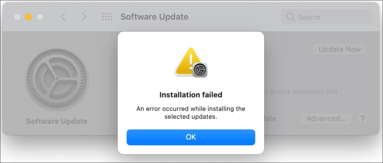 installation failed
