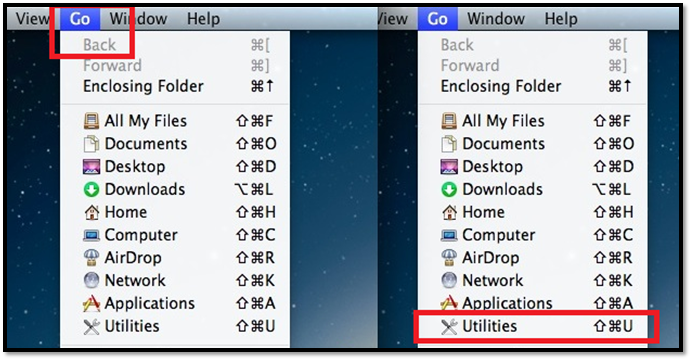 Open the Utilities folder