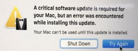 macOS 13 Ventura upgrade failed