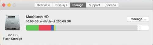 Storage on Mac
