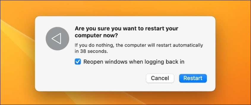 restart Mac