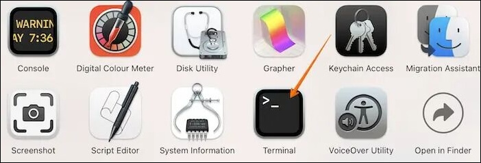 Open Terminal on macOS