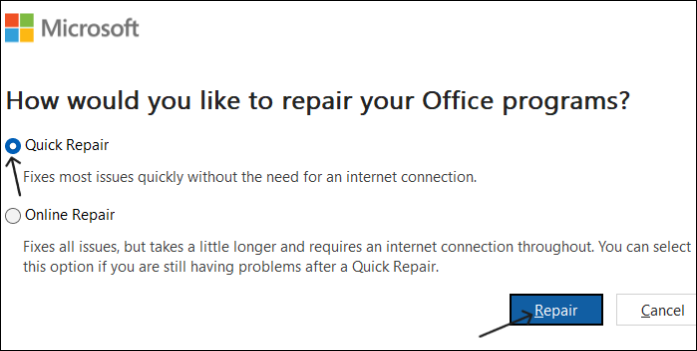 repair outlook